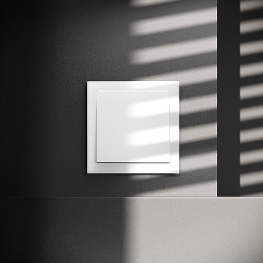 Выключатель одноклавишный встраиваемый проходной Voltum S70 Белый матовый VLS010302 — изображение 4