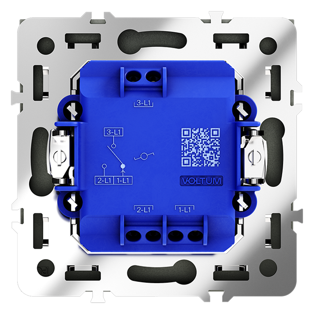 Выключатель одноклавишный встраиваемый проходной Voltum S70 Графит VLS010307 — изображение 3