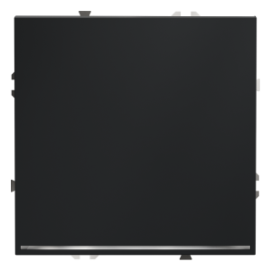 Выключатель одноклавишный встраиваемый проходной Voltum S70 с подсветкой Графит VLS010407