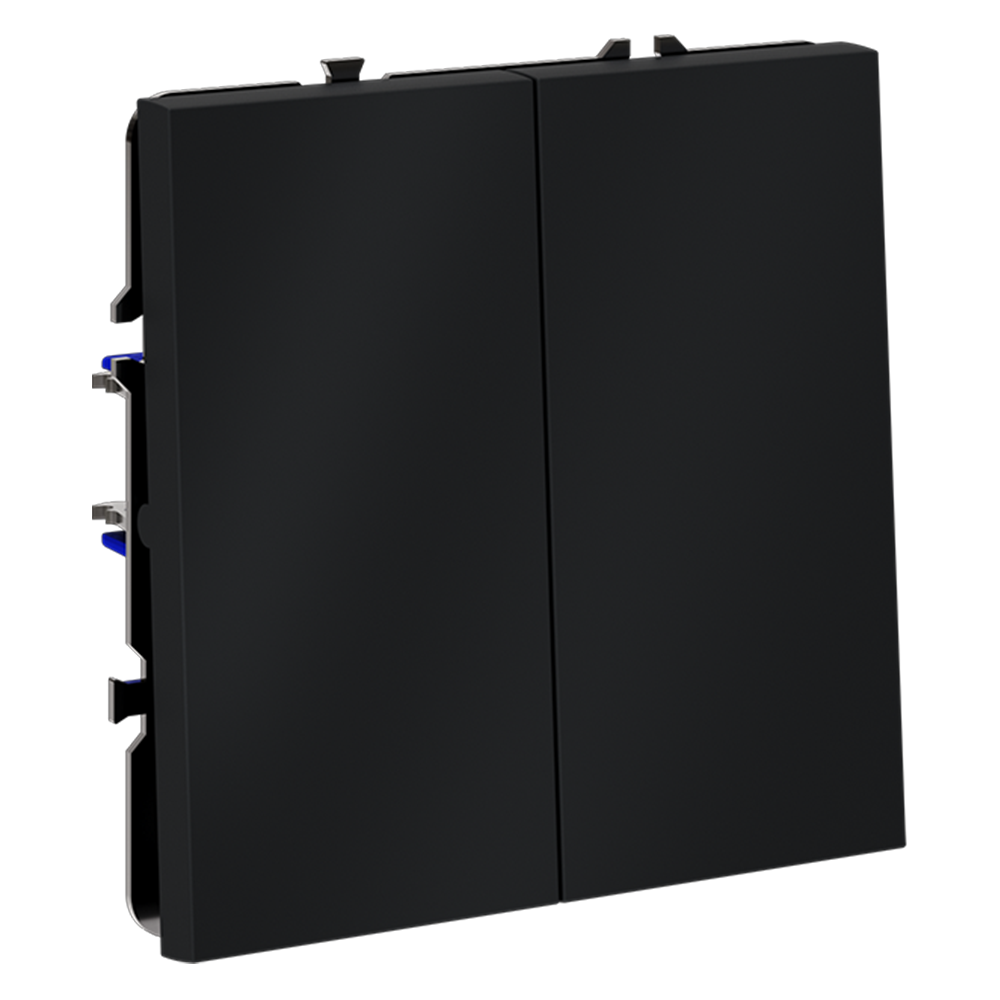 Выключатель двухклавишный встраиваемый Voltum S70 Графит VLS020107 — изображение 2