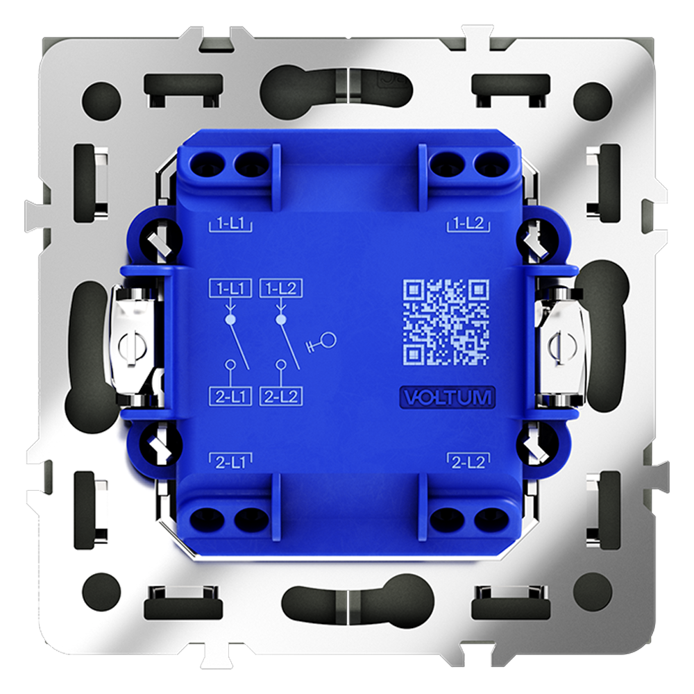 Выключатель двухклавишный встраиваемый Voltum S70 Графит VLS020107 — изображение 3