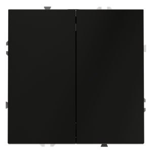 Выключатель двухклавишный встраиваемый Voltum S70 Черный матовый VLS020108