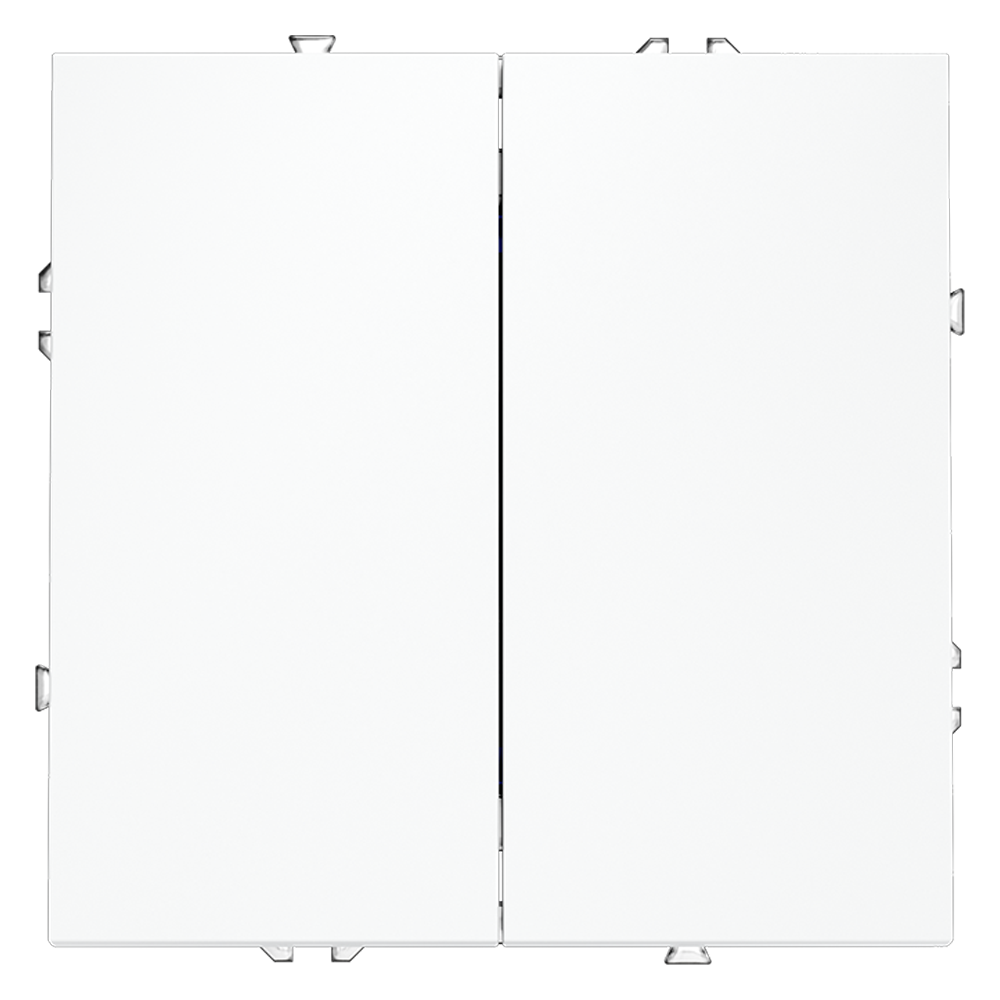 Выключатель двухклавишный встраиваемый проходной Voltum S70 Белый матовый VLS020302