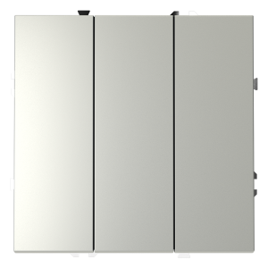 Выключатель трехклавишный встраиваемый Voltum S70 Сталь VLS030105