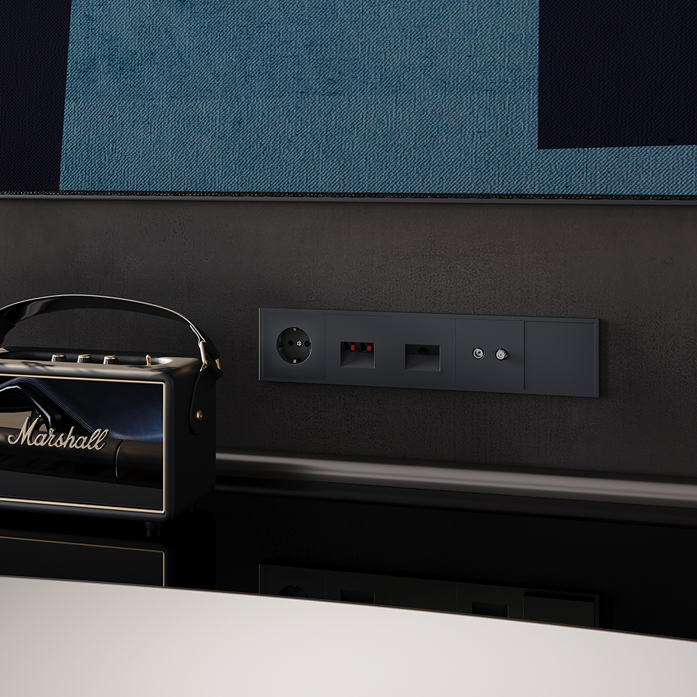 Акустическая розетка встраиваемая Voltum S70 Графит VLS060307 — изображение 5