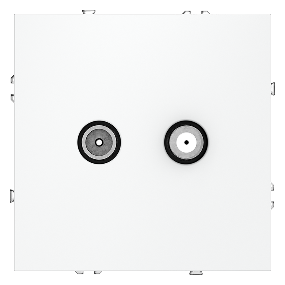 Розетка встраиваемая TV-SAT Voltum S70 оконечная Белый матовый VLS060402