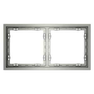 Рамка пластиковая Voltum S70 на 2 поста Сталь глянцевая VLS100205