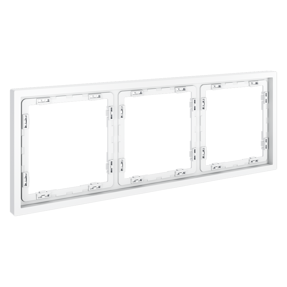 Рамка пластиковая Voltum S70 на 3 поста Белый матовый VLS100302 — изображение 2