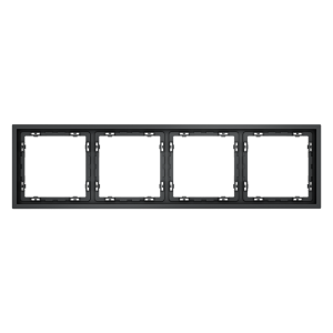 Рамка пластиковая Voltum S70 на 4 поста Графит глянцевый VLS100407