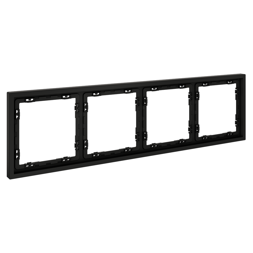 Рамка пластиковая Voltum S70 на 4 поста Черный матовый VLS100408 — изображение 2
