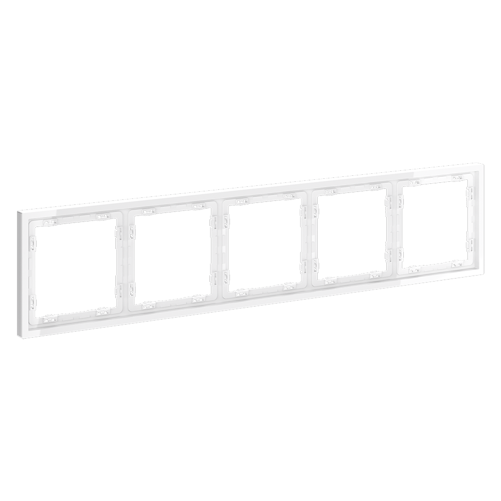 Рамка пластиковая Voltum S70 на 5 постов Белый Глянцевый VLS100501 — изображение 2