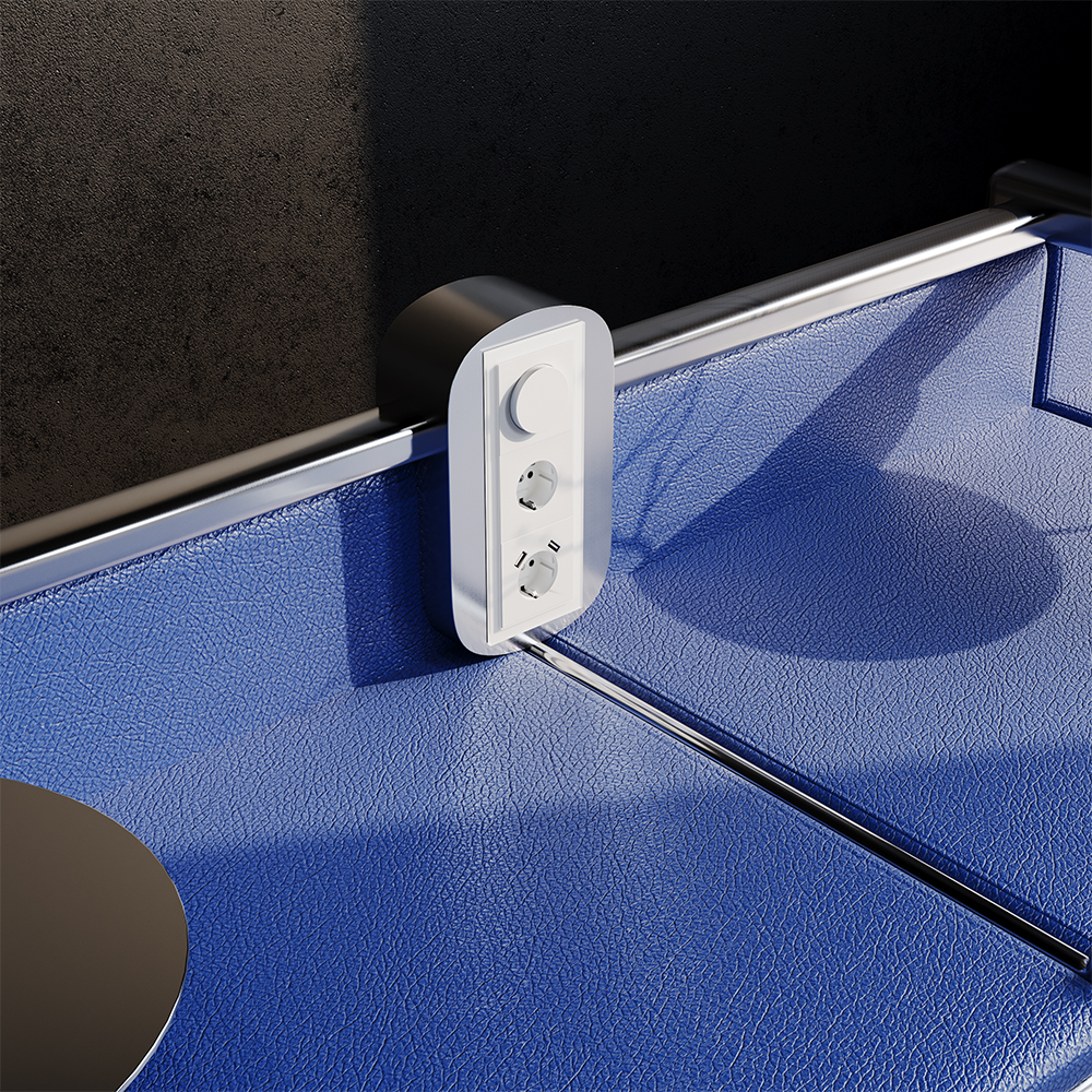 Рамка стеклянная Voltum S70 на 3 поста Белый матовый VLS110302 — изображение 3