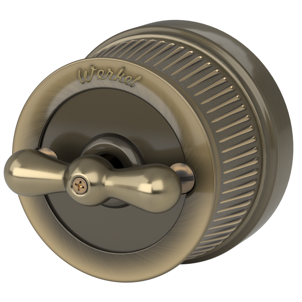 Переключатель-выключатель одноклавишный Werkel Бронзовый W5712012